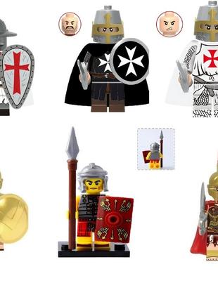 Мини фигурки человечки римляне спартанцы греки воины рыцари кр...