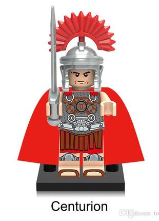 Фигурка античный римский легионер центурион в красных доспехах