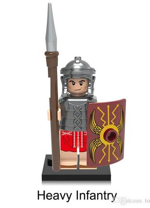 Фигурка античный рыцарь римский легионер воин в красных доспехах
