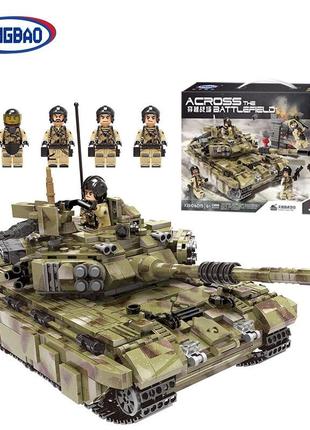 Военный конструктор современный танк и 4 танкиста в коробке (1...