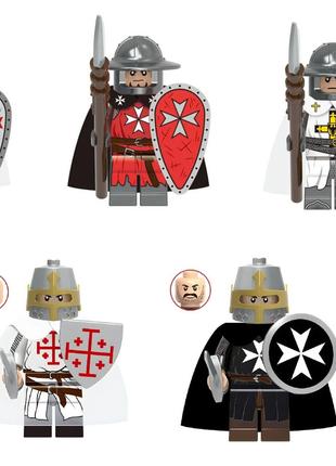 Фигурки человечки крестоносцы рыцари средневековые воины