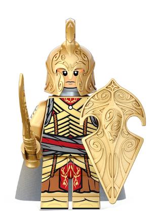 Фигурка рыцаря эльфа в золотых доспехах с мечом властелин колец