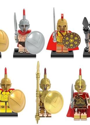 Мини фигурки человечки спартанцы греческие античные воины рыцари