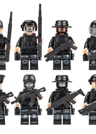 Фигурки человечки военные черный спецназ соладатики полиция swat