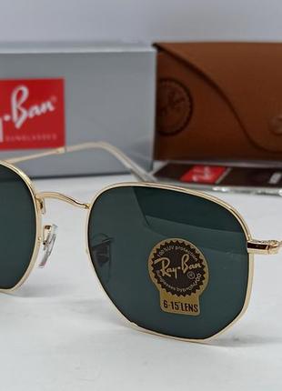 Ray ban 3548 очки унисекс солнцезащитные черные в золотом мета...