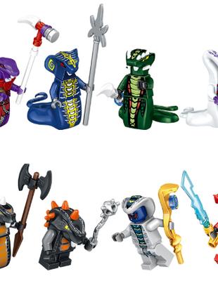 Конструктор набор фигурки человечки ниндзяго Ninjago змеи