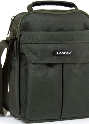 Мужская сумка Lanpad тканевая зеленая LAN3768 green