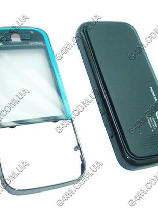 Корпус для Nokia 5730 Xpress Music чорний з синім, висока якість