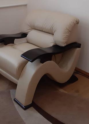 Класичний комплект шкіряних меблів, модерновий диван Sigma