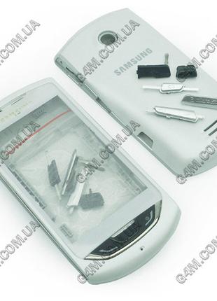 Корпус для Samsung S5620 Monte білий з сріблястою середньою ча...