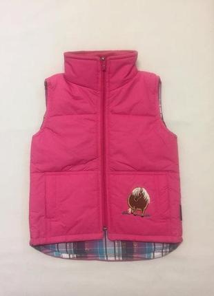 Рожева жилетка з поні для дівчинки 1-2 років