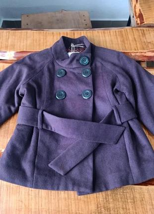 Шерстяне пальто для дівчинки 5-6 років, зріст 116 см, next