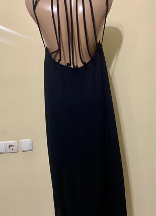 Плаття сарафан ASOS з відкритою спиною чорний Розмір 14/ l xl
