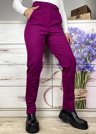 Трикотажні фіолетові штани легінси 1+1=3