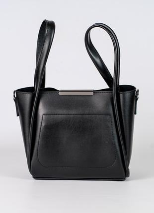 Женская сумка сумочка 2в1 черная сумка комплект сумок