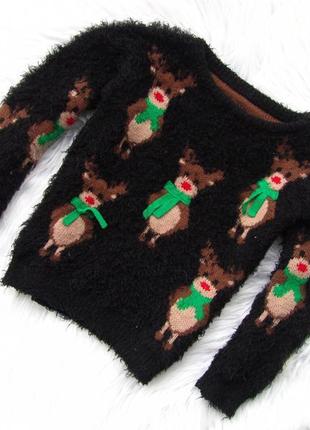 Кофта свитер светр джемпер новогодний новорічний олень nutmeg
