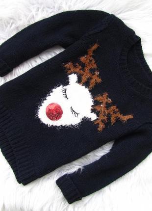 Кофта свитер светр джемпер matalan новогодний новорічний олень