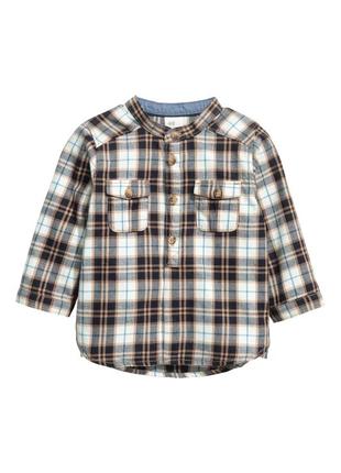 Рубашка из хлопкового поплина с отложным воротником h&m