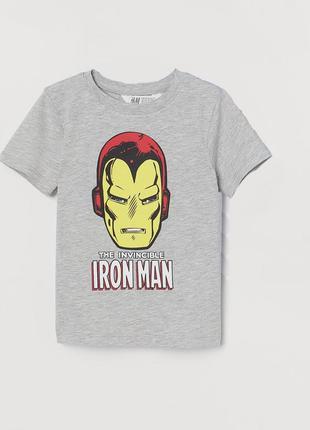 Стильная футболка железный человек ironman marvel h&m
