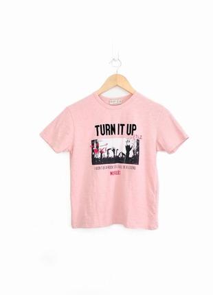 Стильная футболка zara boys pink turn it up
