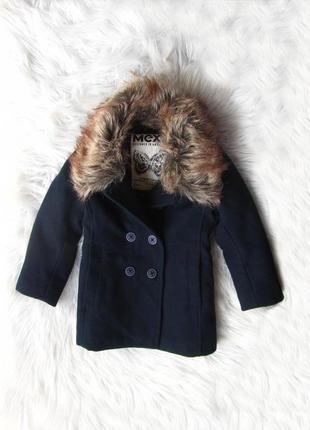 Теплое демисезонное пальто куртка со съёмным воротником mexx