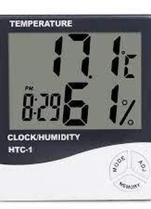 Электронный цифровой термометр гигрометр термогигрометр с буди...