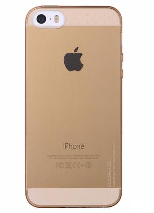 Baseus Slim Case Transparent iPhone5/5s/SE Gold