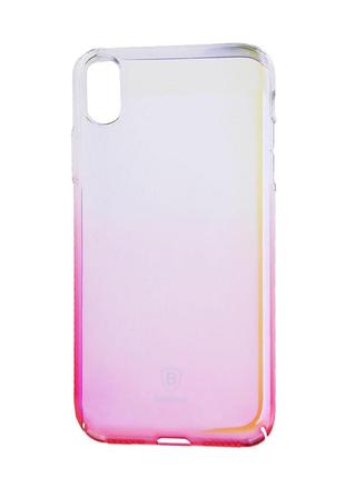 Baseus Glaze Case Transparent Pink For iPhone X/XS (WIAPIPH8-G...