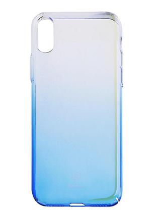 Baseus Glaze Case Transparent Blue For iPhone X/XS (WIAPIPH8-G...