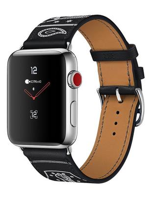 COTEetCI W13 Fashion Leather for Apple Watch 42/44/45/49mm Bla...