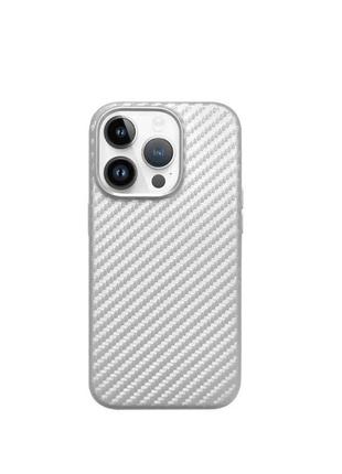 K-Doo Mag Noble Collection Carbon Silver For iPhone 14 Pro