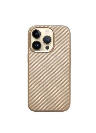 K-Doo Mag Noble Collection Carbon Gold For iPhone 14 Pro