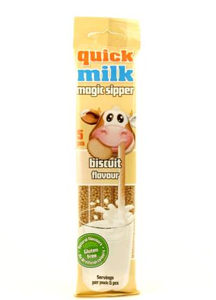 Трубочки для молока со вкусом печенья Quick Milk Magic Sipper ...