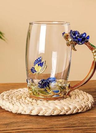 Подарочная чашка «голубая роза»