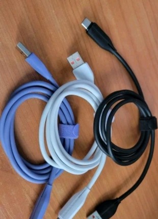 Продам 3 кабеля type c to usb длина 1 метр цена за 3 штуки