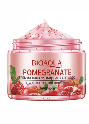 Маска гелева нічна з гранатом bioaqua pomegranate fresh moistu...