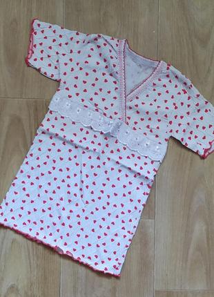 Детская летняя трикотажная ночная рубашка для девочки р.92, 71510
