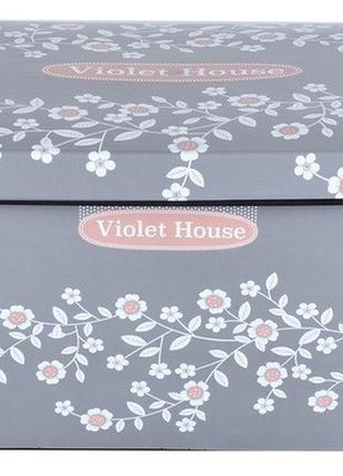 Контейнер Violet House 0647 Decor Antrasit Flower с/кр. 10 л