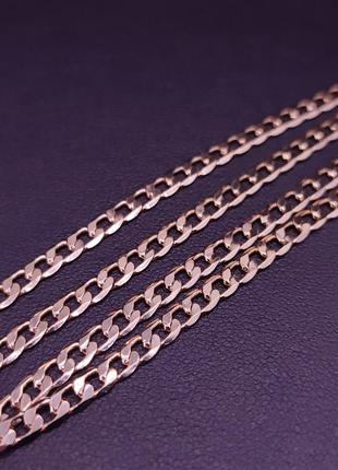 Позолоченная цепь "панцырная" цепочка ланцюжок покриття золота