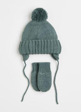 Комплект зимний шапочка и перчатки на мальчика