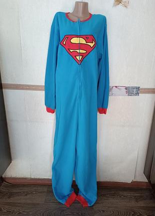 Теплая пижама слип р.2 xl superman