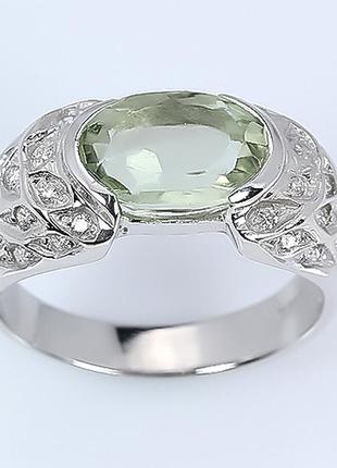 Серебряное кольцо с натуральным аметистом