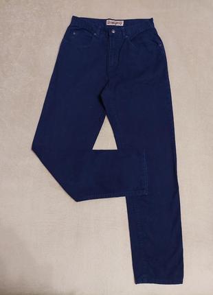 Сині базові прямі джинси джинсові штани-мом на високій печатці