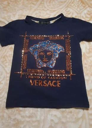 🔥-50% на другу річ🔥 (л) прикольна футболка "versace"