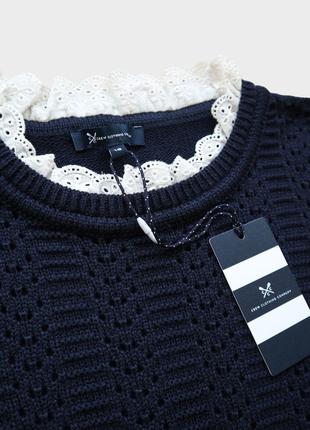 Роскошный вязаный свитер джемпер с высоким воротником р.18