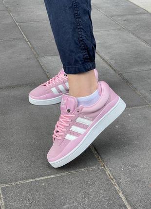 Крочівки adidas campus x bad bunny ‘pink white’
