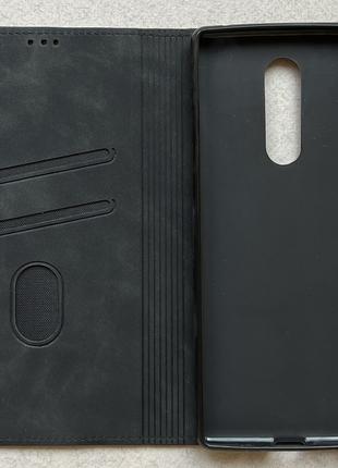 Чехол-книжка для Sony Xperia 1 чёрный, высококачественная иску...