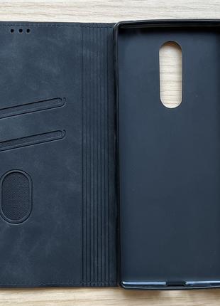 Чехол - книжка (флип чехол) для Sony Xperia 1 чёрный, матовый,...