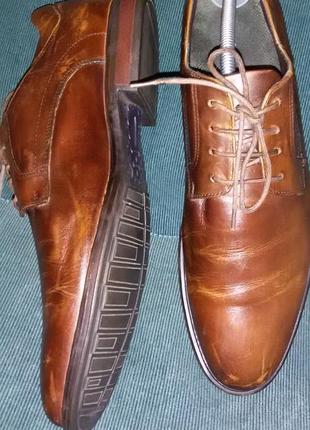 Элегантные кожаные туфли от бренда odin (shoes for us) 45 разм...