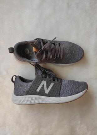 Серые тканевые кроссовки new balance fresh foam nb мужские жен...